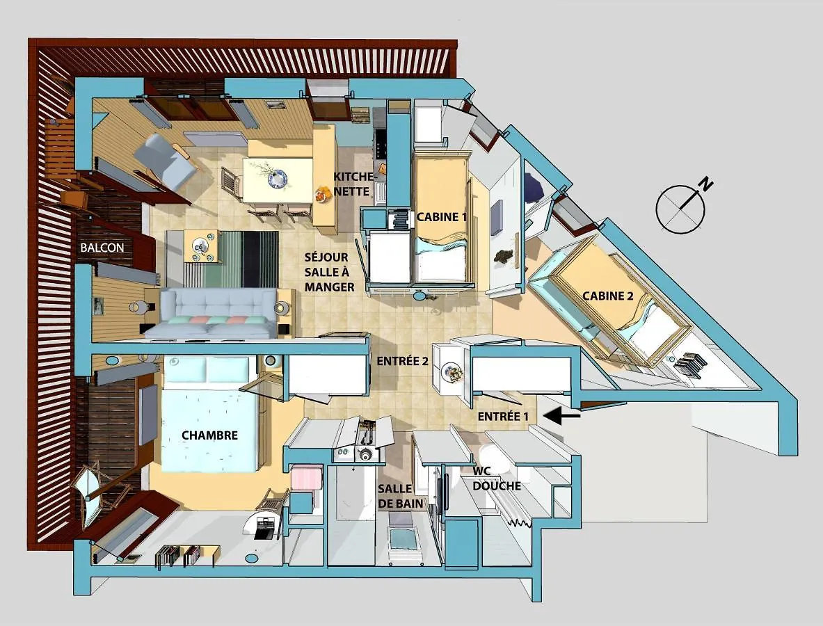 Grand-Bo: joli appartement sur les pistes avec vue Le Grand-Bornand