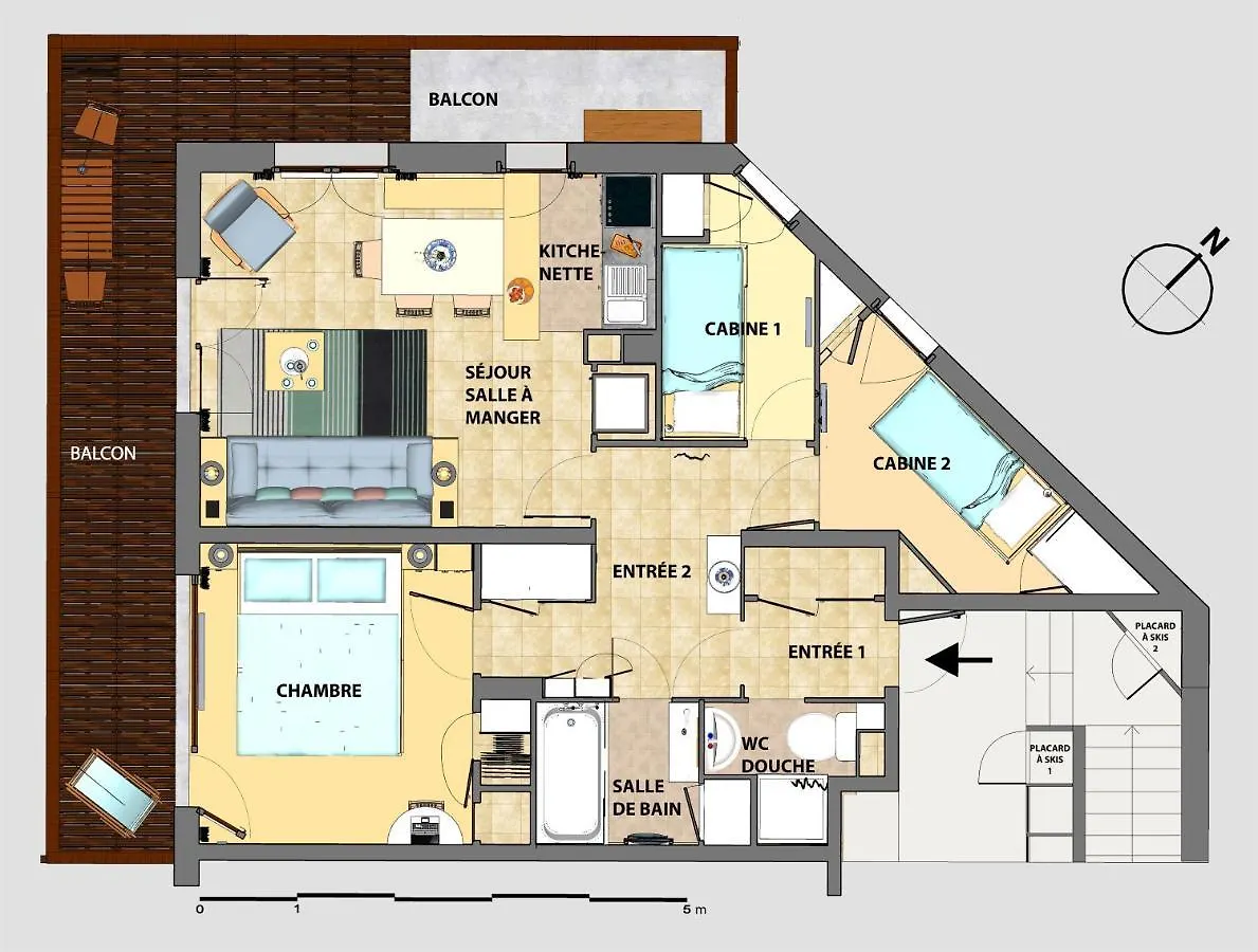 Grand-Bo: joli appartement sur les pistes avec vue Le Grand-Bornand 0*,